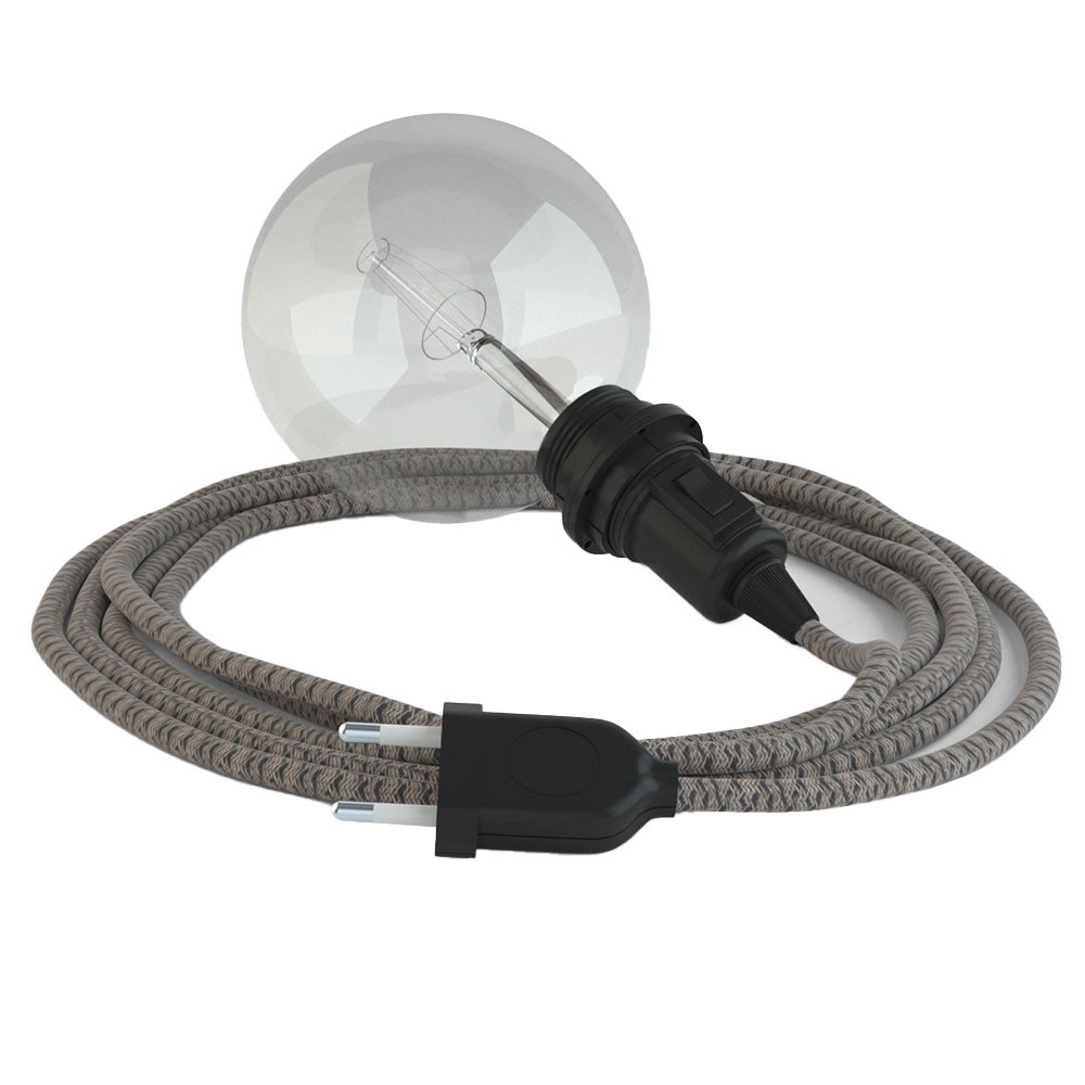Creative Cables Lámpara Colgante Para Pantalla Con Enchufe Uk Rd64 Lozenge 3 M One Size Anthracite / Black