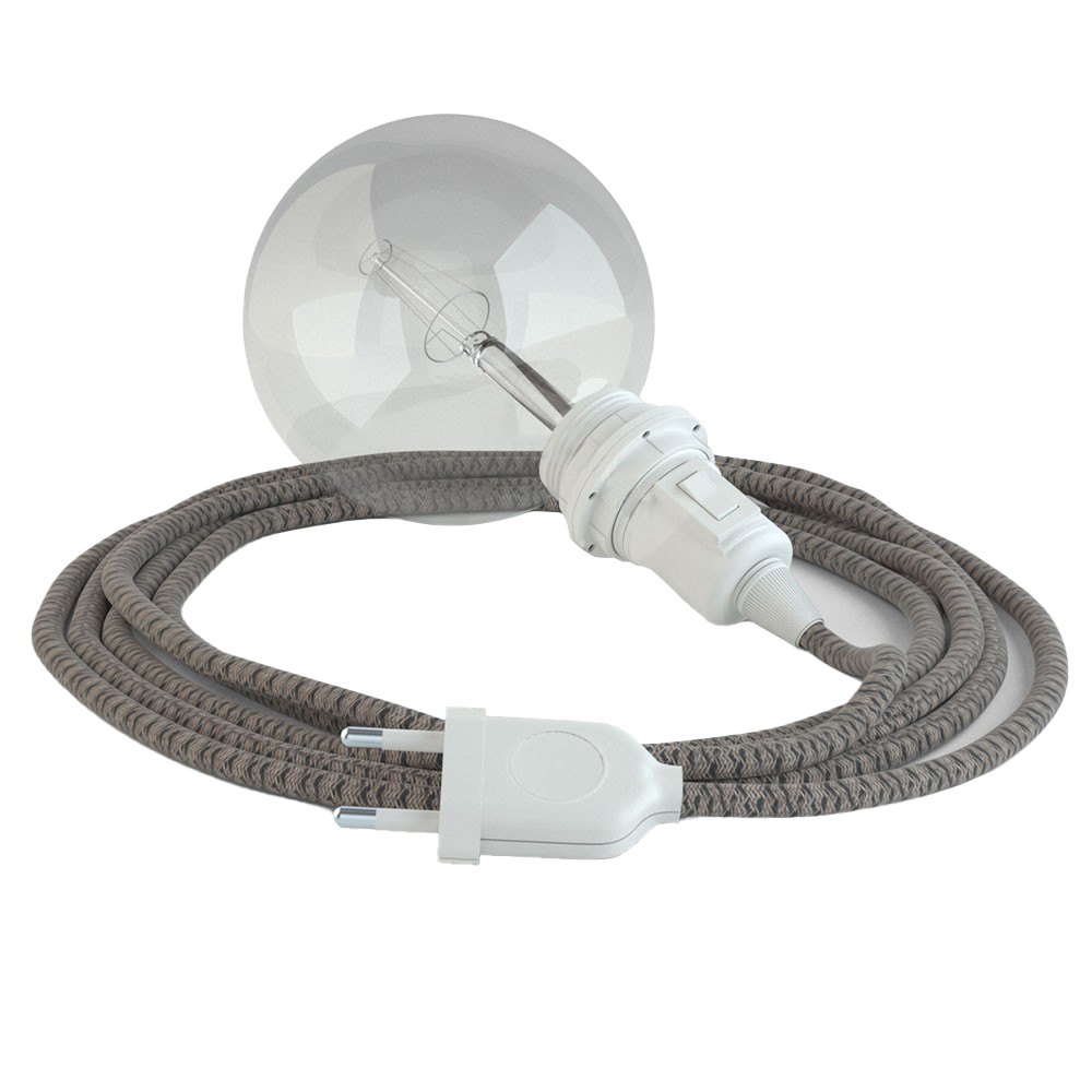 Creative Cables Lámpara Colgante Para Pantalla Con Enchufe Uk Rd64 Lozenge 3 M One Size Anthracite / White