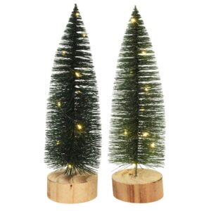 Everlands Mini Árbol Navidad Base Madera 30 Cm One Size Green / Brown