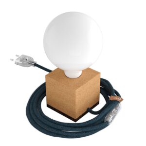 Creative Cables Lámpara Mesa Con Bombilla Moco Cubetto One Size Brown / Blue Mirage