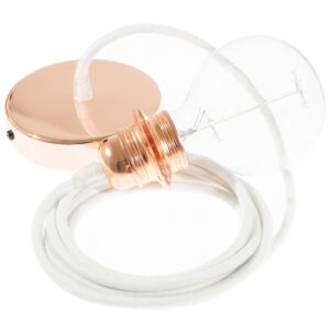 Creative Cables Lámpara Colgante Pendel Para Pantalla Rc01 2 M One Size White / Copper