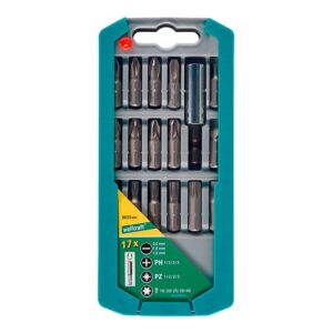 Wolfcraft Set Puntas 8633000 17 Unidades One Size Blue / Grey