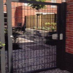 Puerta doble hilo de malla electrosoldada 203x150cm plastificación poliéster