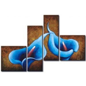 Quadro contemporaneo Calle in blu cobalto XXL