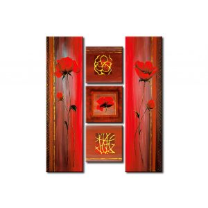 Quadro contemporaneo Composizione con papaveri XXL