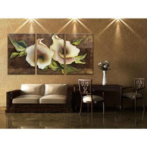 Quadro contemporaneo Calle su sfondo marrone XXL