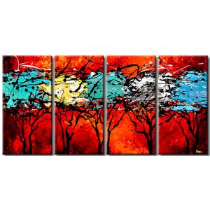 Quadro su tela Alberi astratti XXL