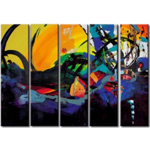 Quadro moderno Guerra dei colori XXL