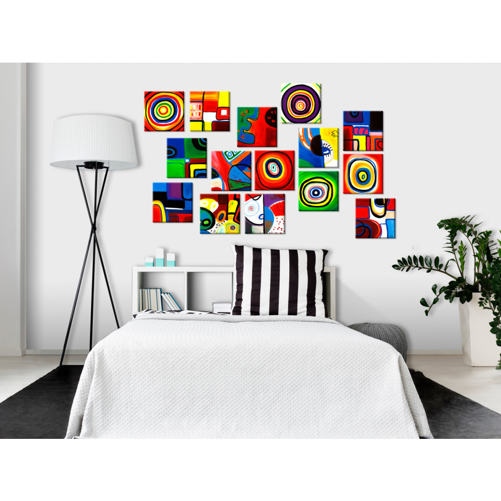 Quadro su tela Caleidoscopio di colori XXL
