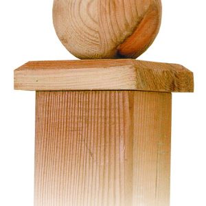 Tapa poste de madera 80x80mm bola