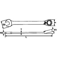 109720508 llave combi carraca reversible 12MM 600512R - Tengtools