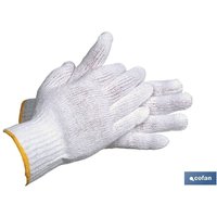 Guantes de Punto de Algodón C/Puño Elástico