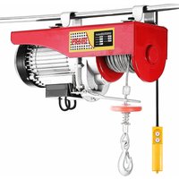 ® Modelo rojo de 850W | tipo de acero | tensión de 400 kg | polipasto eléctrico (estándar europeo) - Wyctin